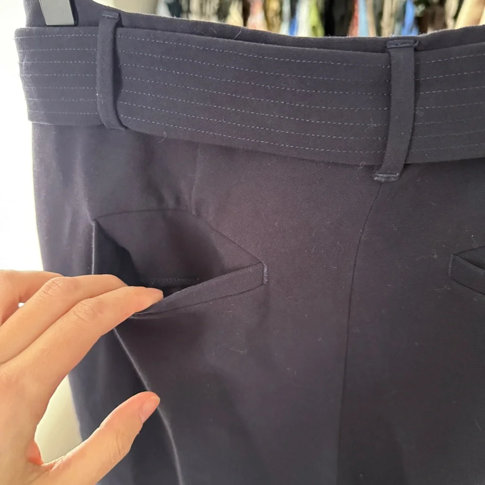 Boden Hampstead Wide Leg Navy Trousers - Picture 6 of 9
